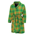 Irish Buffalo Plaid Pattern Print Men's Bathrobe