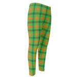 Irish Buffalo Plaid Pattern Print Men's Compression Pants