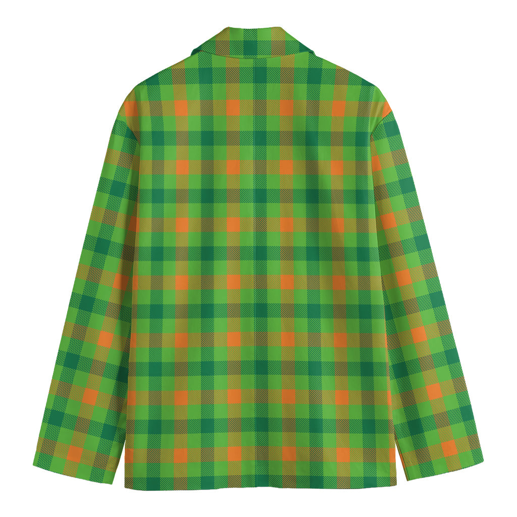 Irish Buffalo Plaid Pattern Print Men's Cotton Blazer