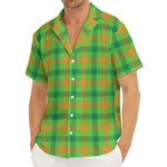 Irish Buffalo Plaid Pattern Print Men's Deep V-Neck Shirt