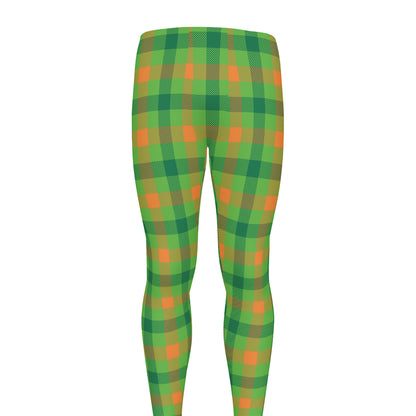 Irish Buffalo Plaid Pattern Print Men's leggings