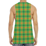 Irish Buffalo Plaid Pattern Print Men's Muscle Tank Top