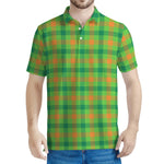 Irish Buffalo Plaid Pattern Print Men's Polo Shirt