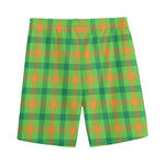 Irish Buffalo Plaid Pattern Print Men's Sports Shorts