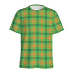 Irish Buffalo Plaid Pattern Print Men's Sports T-Shirt