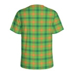 Irish Buffalo Plaid Pattern Print Men's Sports T-Shirt