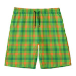 Irish Buffalo Plaid Pattern Print Men's Swim Trunks