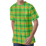 Irish Buffalo Plaid Pattern Print Men's Velvet T-Shirt