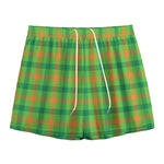 Irish Buffalo Plaid Pattern Print Mesh Shorts