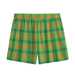 Irish Buffalo Plaid Pattern Print Mesh Shorts