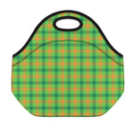 Irish Buffalo Plaid Pattern Print Neoprene Lunch Bag
