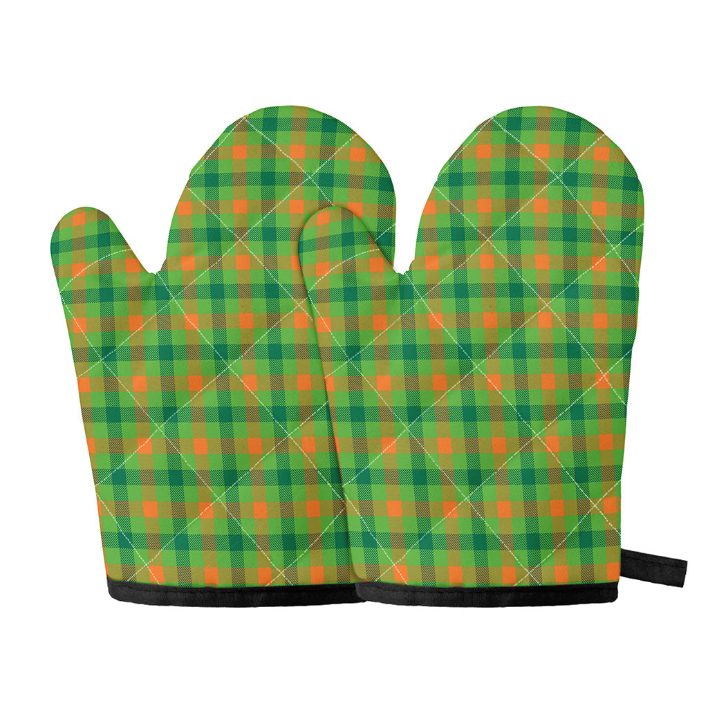 Irish Buffalo Plaid Pattern Print Oven Mitts