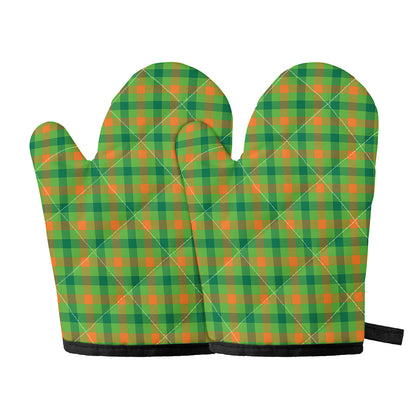 Irish Buffalo Plaid Pattern Print Oven Mitts