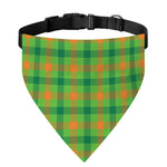 Irish Buffalo Plaid Pattern Print Over The Collar Dog Bandana