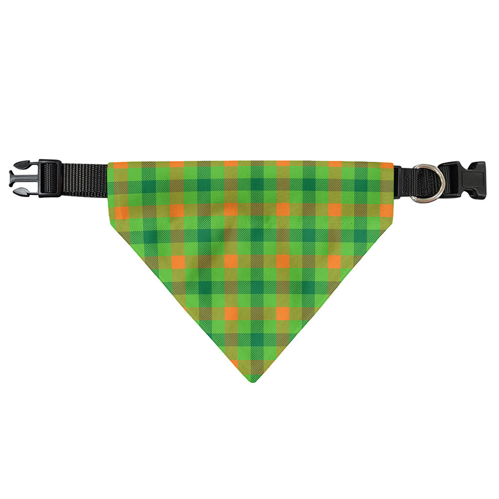 Irish Buffalo Plaid Pattern Print Over The Collar Dog Bandana