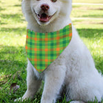 Irish Buffalo Plaid Pattern Print Over The Collar Dog Bandana