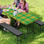 Irish Buffalo Plaid Pattern Print Picnic Table Cover