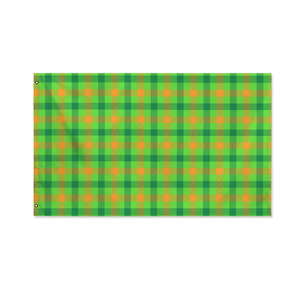 Irish Buffalo Plaid Pattern Print Polyester Flag