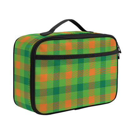 Irish Buffalo Plaid Pattern Print Portable Lunch Bag