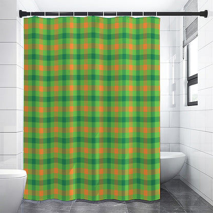 Irish Buffalo Plaid Pattern Print Premium Shower Curtain