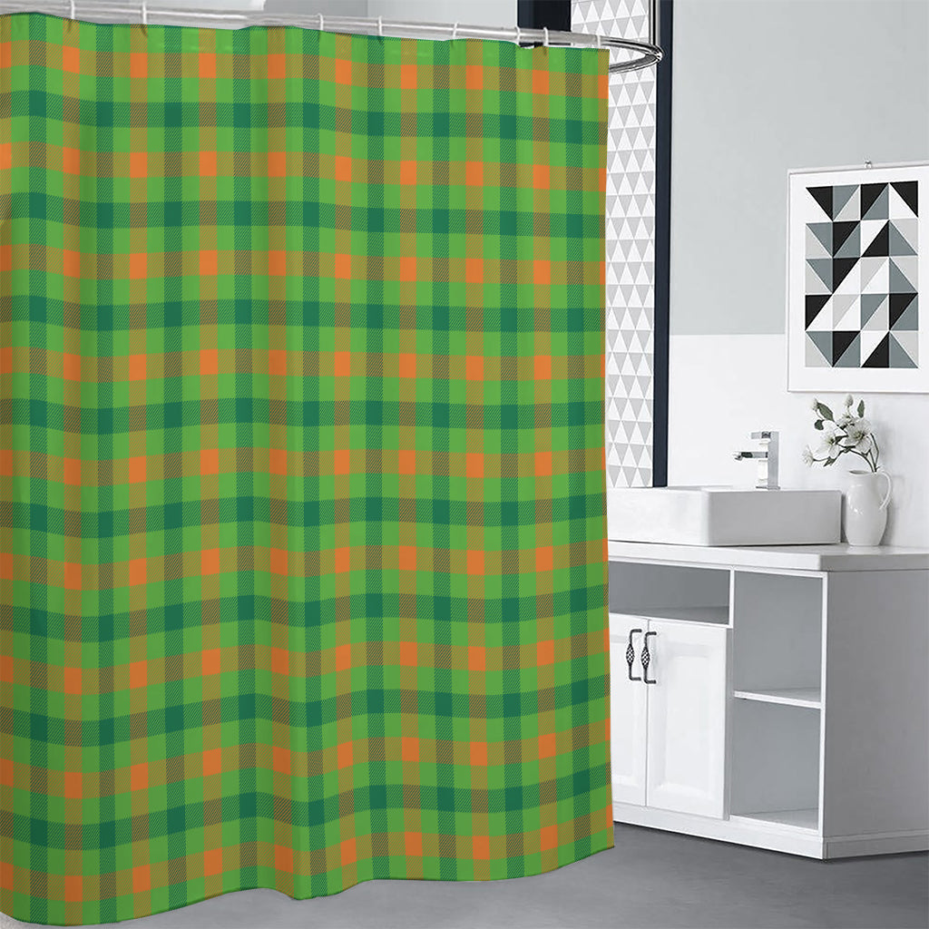 Irish Buffalo Plaid Pattern Print Premium Shower Curtain