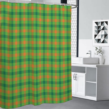 Irish Buffalo Plaid Pattern Print Premium Shower Curtain