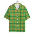Irish Buffalo Plaid Pattern Print Rayon Hawaiian Shirt