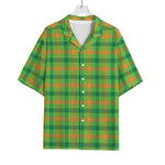 Irish Buffalo Plaid Pattern Print Rayon Hawaiian Shirt