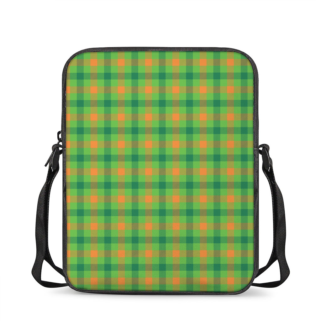Irish Buffalo Plaid Pattern Print Rectangular Crossbody Bag