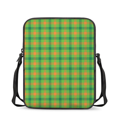 Irish Buffalo Plaid Pattern Print Rectangular Crossbody Bag
