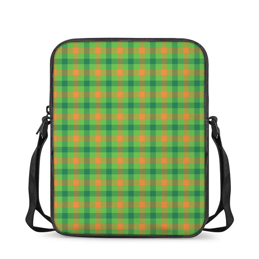 Irish Buffalo Plaid Pattern Print Rectangular Crossbody Bag