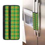 Irish Buffalo Plaid Pattern Print Refrigerator Handle Covers