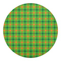 Irish Buffalo Plaid Pattern Print Round Blanket