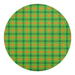 Irish Buffalo Plaid Pattern Print Round Blanket