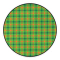 Irish Buffalo Plaid Pattern Print Round Floor Mat