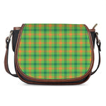 Irish Buffalo Plaid Pattern Print Saddle Bag