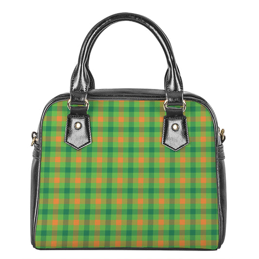 Irish Buffalo Plaid Pattern Print Shoulder Handbag