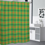 Irish Buffalo Plaid Pattern Print Shower Curtain