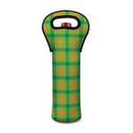 Irish Buffalo Plaid Pattern Print Single Neoprene Wine Tote