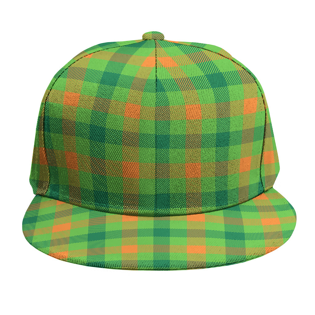 Irish Buffalo Plaid Pattern Print Snapback Cap