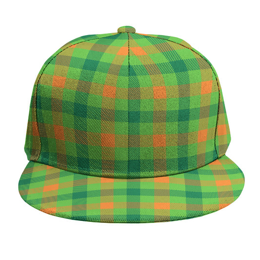 Irish Buffalo Plaid Pattern Print Snapback Cap