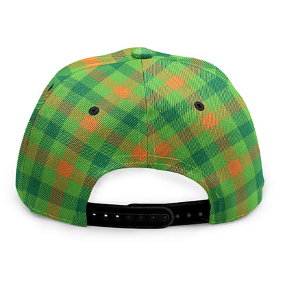 Irish Buffalo Plaid Pattern Print Snapback Cap