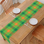 Irish Buffalo Plaid Pattern Print Table Runner