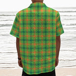 Irish Buffalo Plaid Pattern Print Textured Short Sleeve Shirt