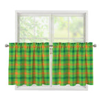 Irish Buffalo Plaid Pattern Print Tier Curtains