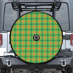 Irish Buffalo Plaid Pattern Print Tire Cover With Camera Hole