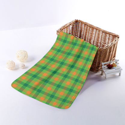 Irish Buffalo Plaid Pattern Print Towel