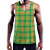 Irish Buffalo Plaid Pattern Print Training Tank Top