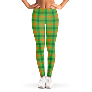 Irish Buffalo Plaid Pattern Print Women's Leggings