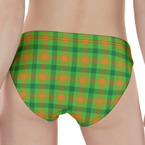 Irish Buffalo Plaid Pattern Print Women's Panties